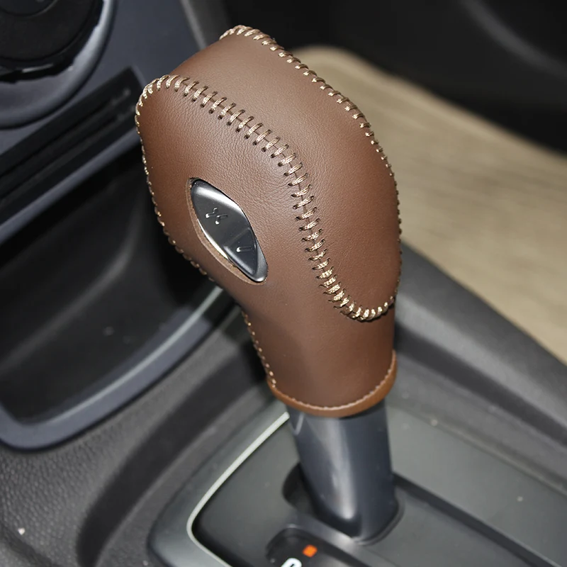 Кожаная ручка переключения передач LS AUTO Genine чехол для Ford Focus KUGA 2012 автомобильные