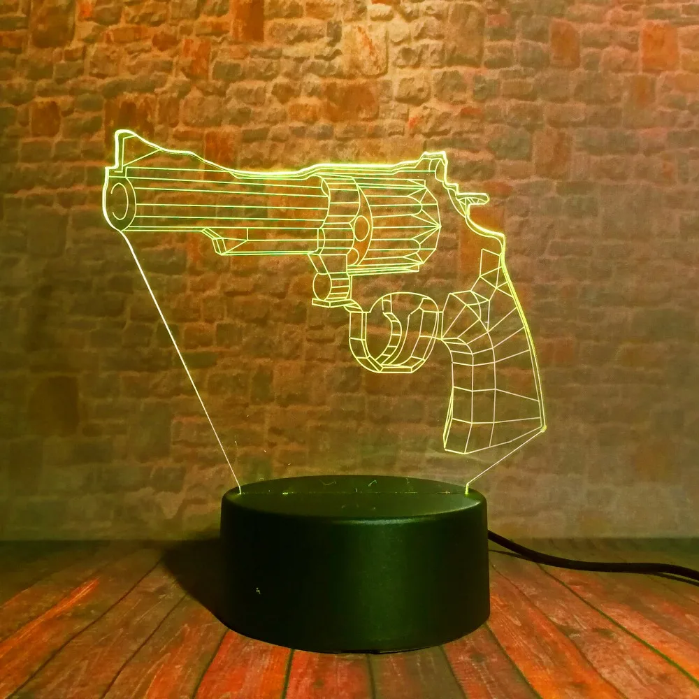 Новый Револьвер пистолет битва рояль игра Мальчики Человек 7 видов цветов Led