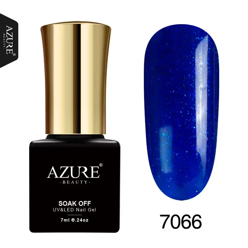 Azure beauty Гель-лак для ногтей модные цвета для дизайна ногтей впитывающаяся гибридная Эмаль 7 мл гель-лаки лазурный УФ-гель для ногтей - Цвет: 7066