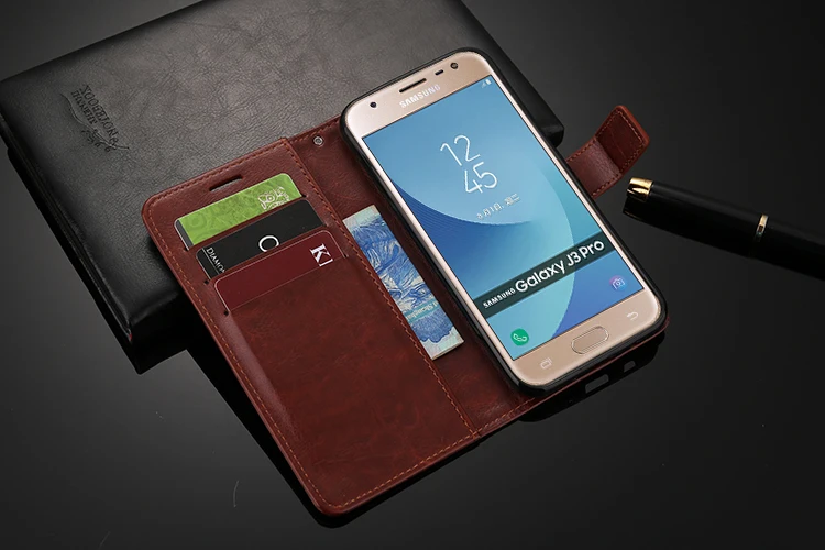 Чехол-кошелек из натуральной кожи для Samsung Galaxy J7 2017 флип-кейс чехол Hoesje J730