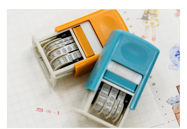 DIY винтажный пластиковый штамп в рулоне, месяц, дата, колесо, штампы, дневник, альбом, скрапбукинг, канцелярские товары