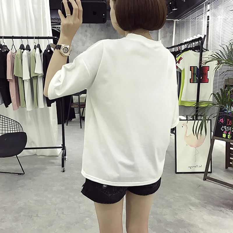 Летние новые милые напитки Бутылка вышивка женские топы с коротким рукавом