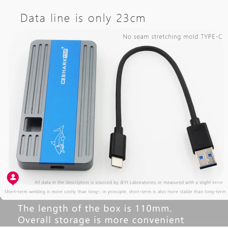 JEYI iceshark i9 HDD корпус мобильного коробка-чехол на HDD NVME алюминиевый тип C3.1 JMS583 М. 2 USB3.1 M.2 PCIE SSD U.2 M.2 PCI-E