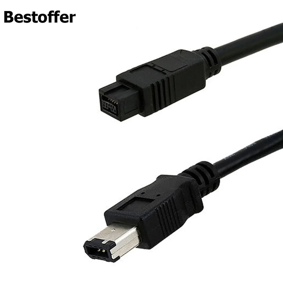 

1,8 м/6 футов IEEE 1394 FireWire 800 9-контактный к FireWire 400 6-контактный Мужской кабель ieeee1394b PC Mac видеокамера