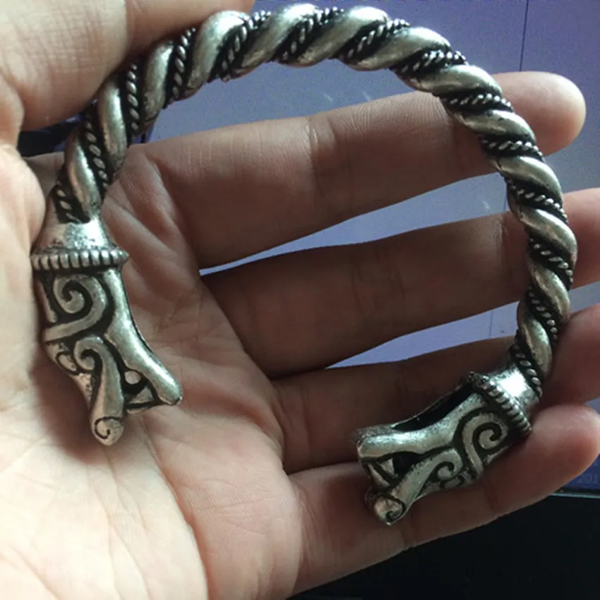 Прямая доставка Античная viking браслет Фенрир Pengan с волками норвежский викинг