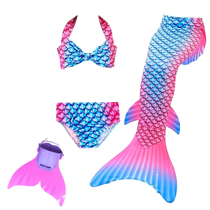 Летний купальный костюм Русалочки для девочек костюмированной вечеринки