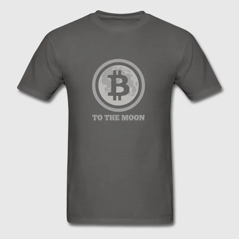 Модная футболка Для мужчин письмо Bitcoin до Луны Blockchain уличная Pop Top Homme графический |