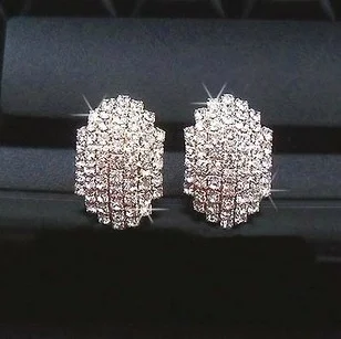 Милые супер мигание Стразы Beatles уха обернуть ухо манжеты серьги гвоздики кольца