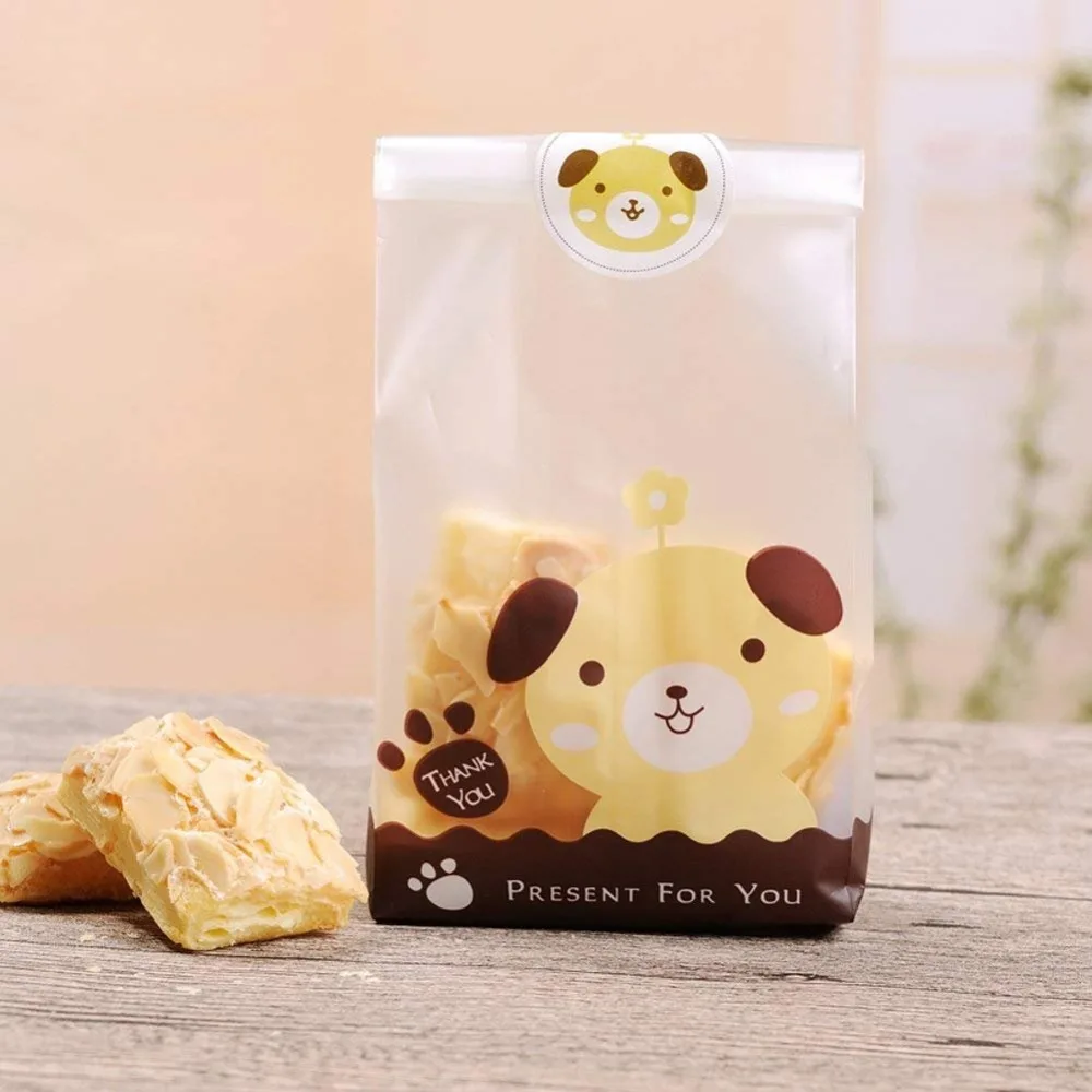 25 шт рождественские конфеты Подарочный мешок для печенья Самостоятельная подставка держатели Выпекать печенье ручной работы DIY ювелирные изделия пластиковые упаковочные пакеты