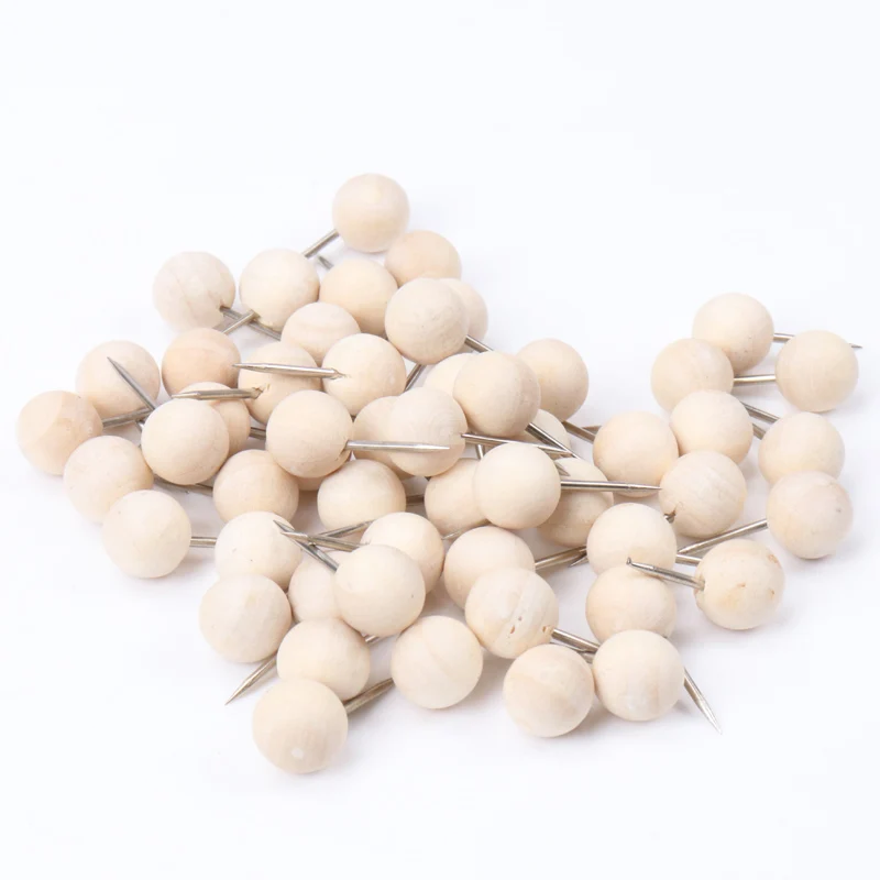 

Штифт Натуральный Деревянный в форме шара, 10 х19 мм, 50 шт.