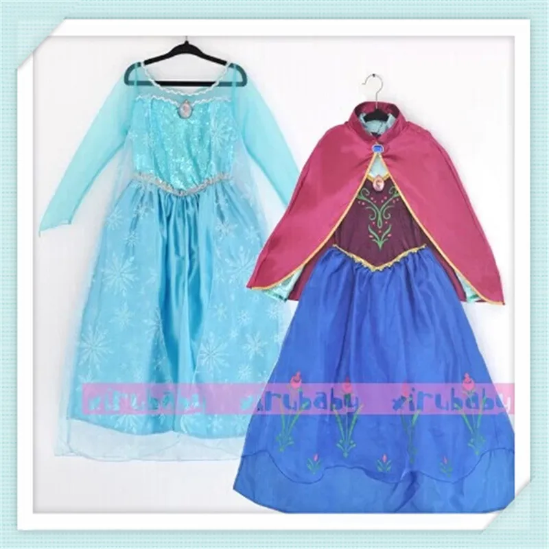 5pcs/lot+Free Hot Selling New Style Girls fashion Dress Elsa Anna beautiful Fashion princess Children's Cloting | Тематическая