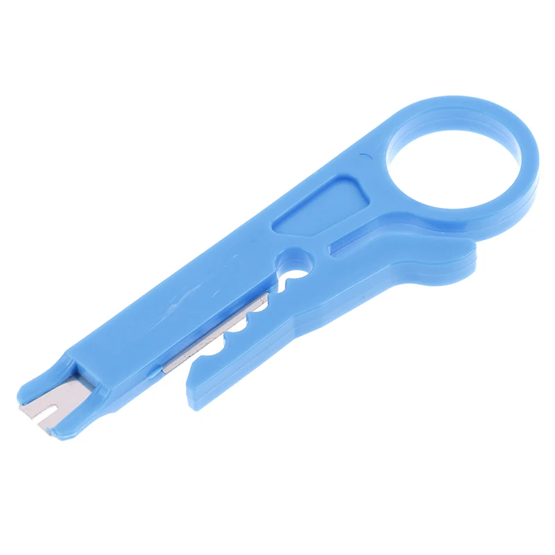 2 шт. удар вниз инструмент RJ45 Cat5 сети UTP LAN кабель Кусачки для проводов устройство для снятия изоляции с провода инструмент - Цвет: Blue