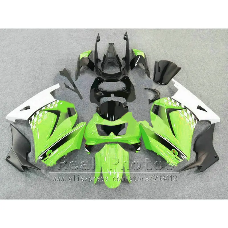 Комплект обтекателей для кузова из АБС-пластика Kawasaki Ninja 250R 2008 2010 2014 EX250 08-14 ZX250R