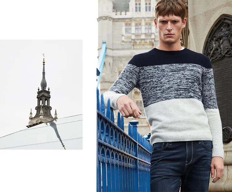 Jack Jones модный Повседневный шерстяной пуловер с круглым вырезом вязаный свитер для мужчин | 218324531