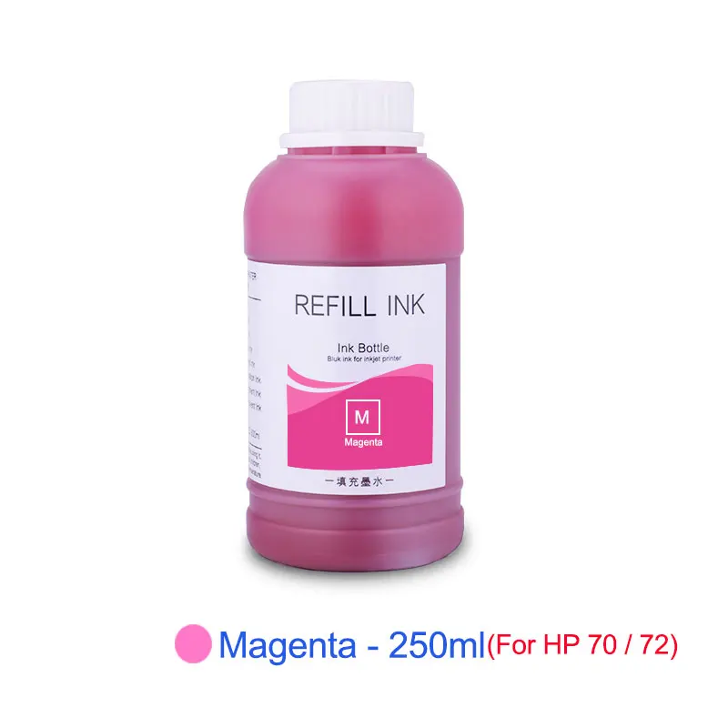 1 PCS - Magenta 6x250 мл пигментные чернила для заправки для hp T610 T620 T690 T770 T790 T795 T1100 T1120 T1200 T1300 Z3100 Z3200 принтер чернила для hp 70 72 - Цвет: 1 PCS - Magenta