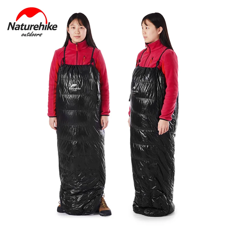Сверхлегкий полунагрудный спальный мешок на утином пуху для кемпинга и пеших