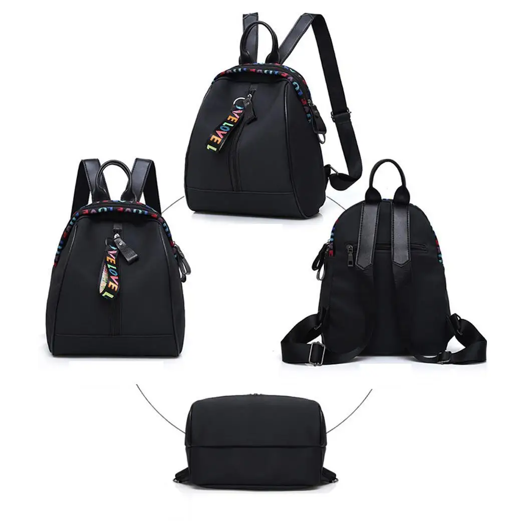 Женский рюкзак для девочек Повседневная Лоскутная сумка с кисточками на молнии