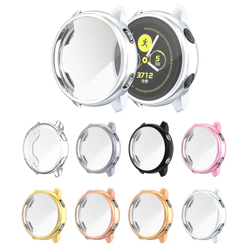 Чехол для часов, бампер, чехол, Аксессуары для samsung Galaxy Active Watch, защитный чехол, покрытие из ТПУ, Встроенный протектор экрана