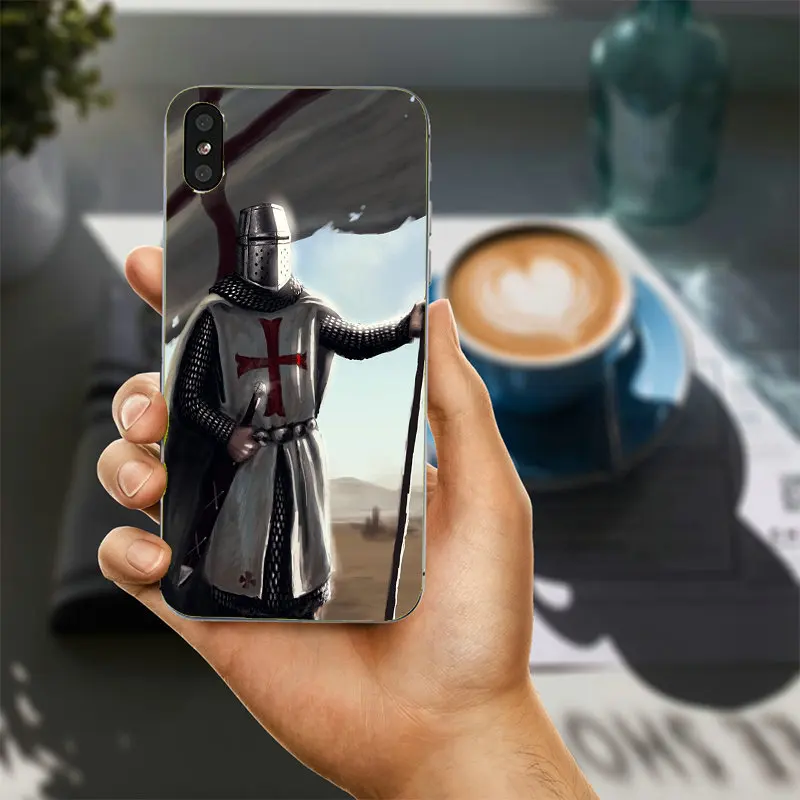 Для iphone 5 Чехол Knight Templar Мягкие TPU силиконовые чехлы для телефонов чехол 8 7 6 6s Plus X 5S