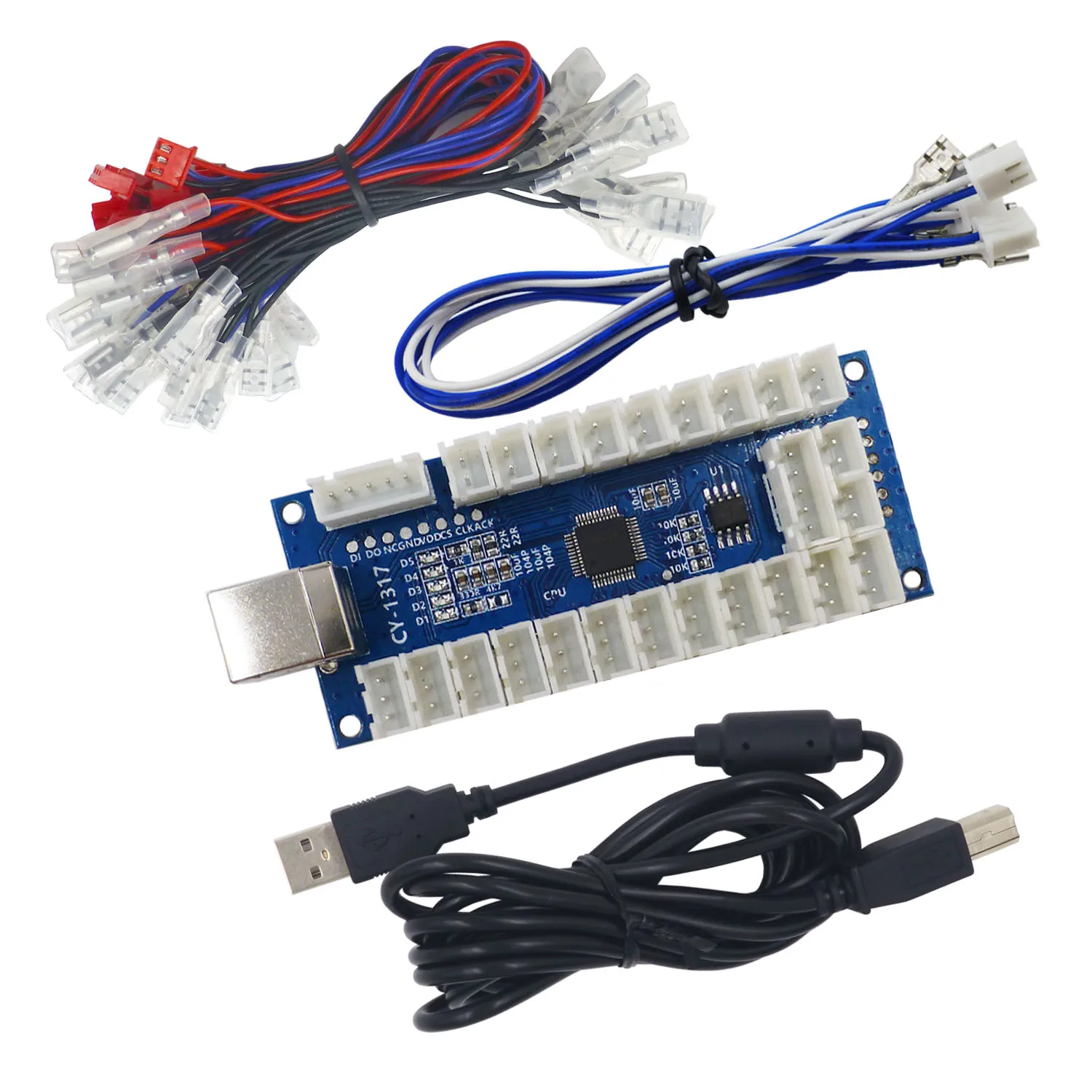 SJ @ JX аркадный USB кодировщик светодиодный ная Кнопка джойстик 5 в игровой