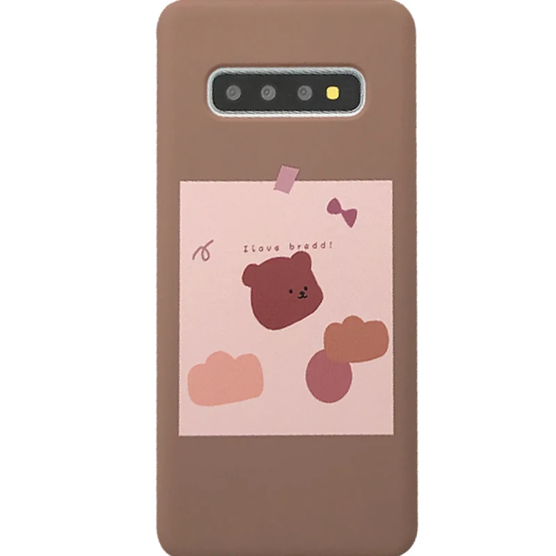 Чехлы YHBBCASES с забавным мультяшным медведем мягкие чехлы из ТПУ для samsung S8 S9 S10 Plus