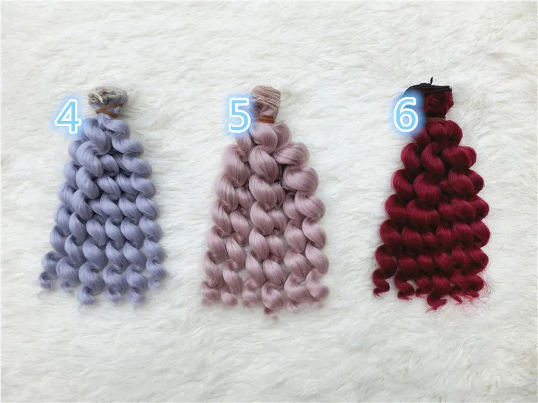 Цветные красивые волосы refire bjd hair 20 см * 100 черные золотые коричневые хаки серые