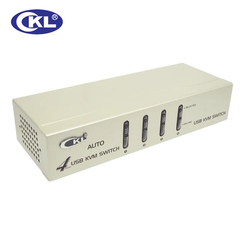 CKL 4 порта USB 2 0 VGA KVM переключатель с кабелями Поддержка аудио автоматическое