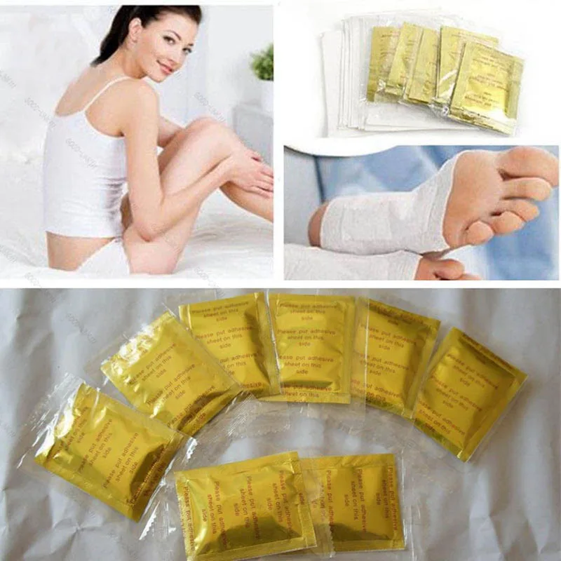 10 шт. золотые детоксикационные подушечки для ног от токсинов|detox foot patch|foot patchkinoki