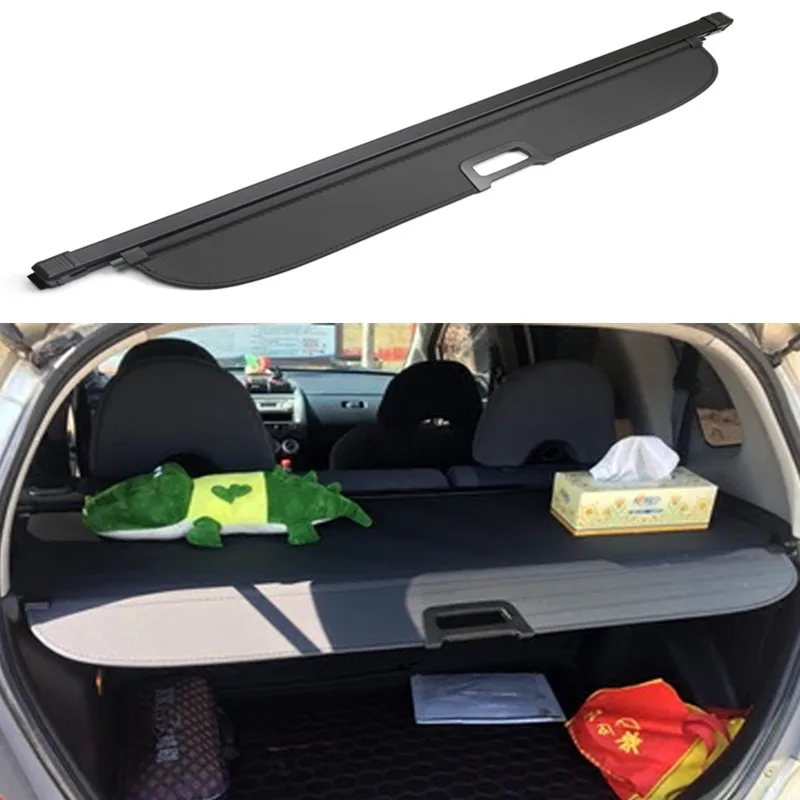 03-07 для Honda Fit Jazz 2003 2004 2005 2006 2007 Черные Аксессуары Выдвижная крышка багажника багажная защита