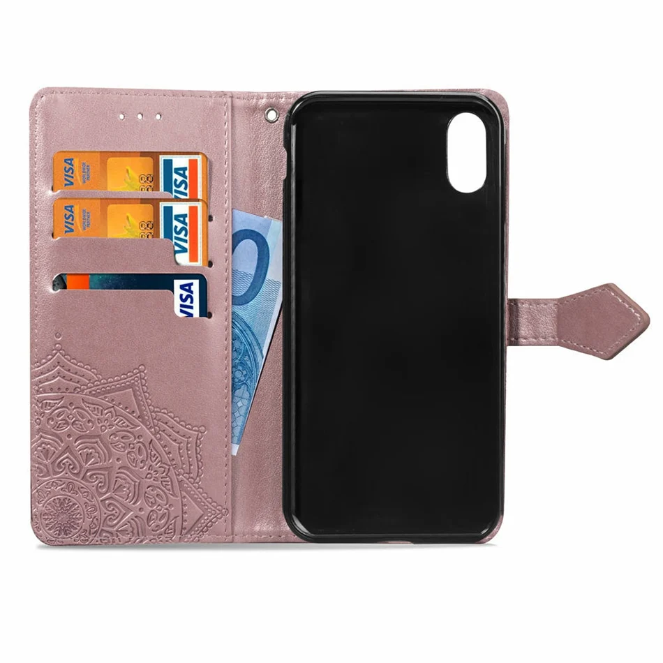 Чехол-книжка из искусственной кожи для iPhone 7 XS MAX XR X 8 5 5S 6 6S Plus чехол задняя крышка