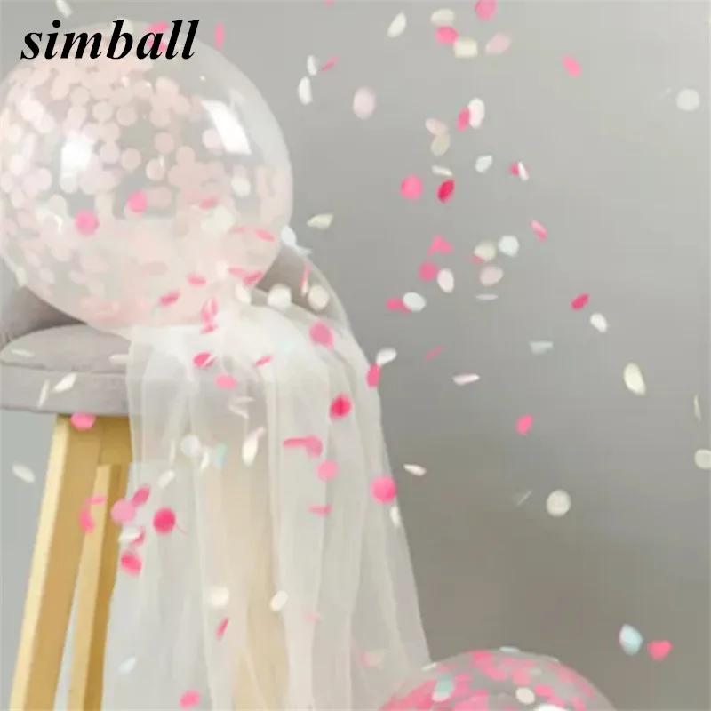 5 шт./лот 36 дюймов конфетти воздушные шары прозрачный шар вечерние свадебные