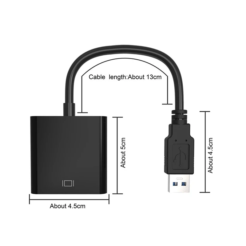 USB 3 0 2 к VGA 1080P мульти дисплей адаптер конвертер для компьютерного проектора #263558|to