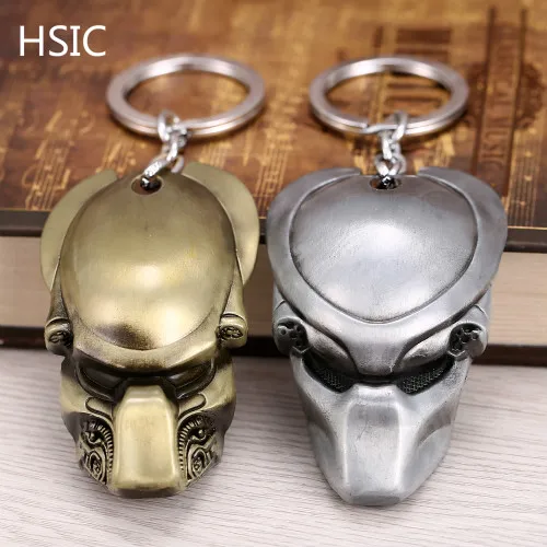 Металлический брелок для ключей Alien маска хищника Мужская Подвеска Брелки