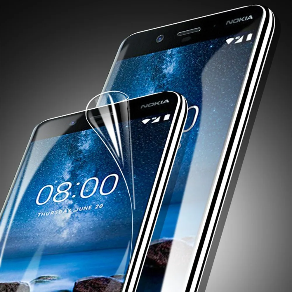 Передняя Гидрогелевая пленка для Nokia 3 1 5 6 7 plus мягкая защитная 8 Sirocco Nano полное