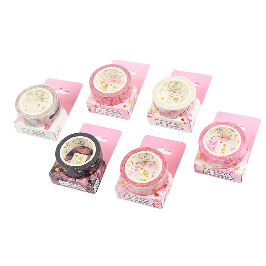 Японский бумажный цветок набор декоративного скотча Васи розовая Сакура