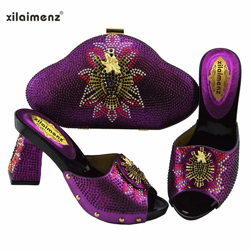 Женский комплект из туфель и сумочки в итальянском стиле для свадебной вечеринки