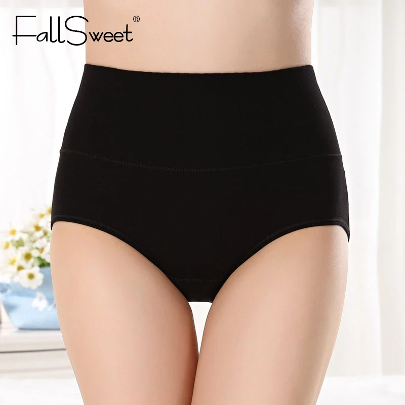 Женские трусики с высокой талией FallSweet хлопковые утягивающие размеров M XXL