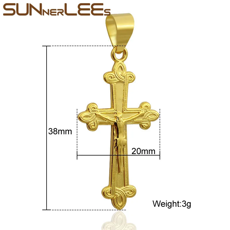 SUNNERLEES мужские и женские модные ювелирные изделия золото Рождество крест