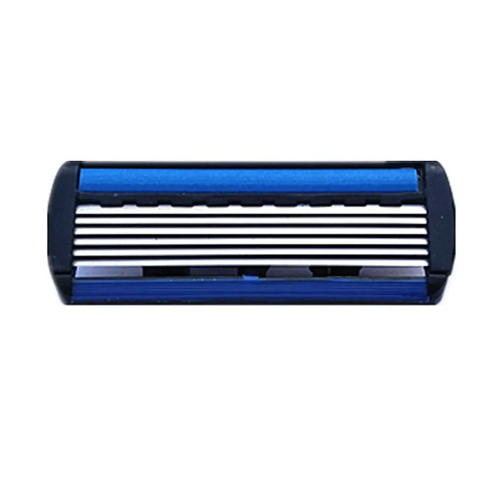 Бритва с 6 лезвиями 1 бритвенный станок + 7 лезвий набор для удаления волос на синем