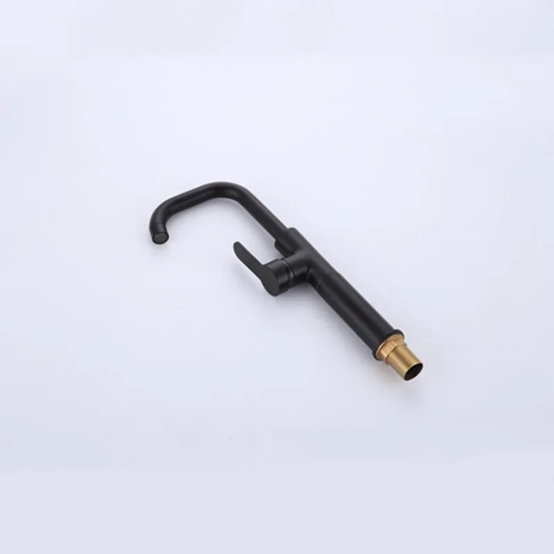 

LIUYUE Basin Faucets Black Brass Bathroom Basin Heightening Faucet 360 Degree Rotate Basin Faucet Cold Hot Water Sink Mixer Taps