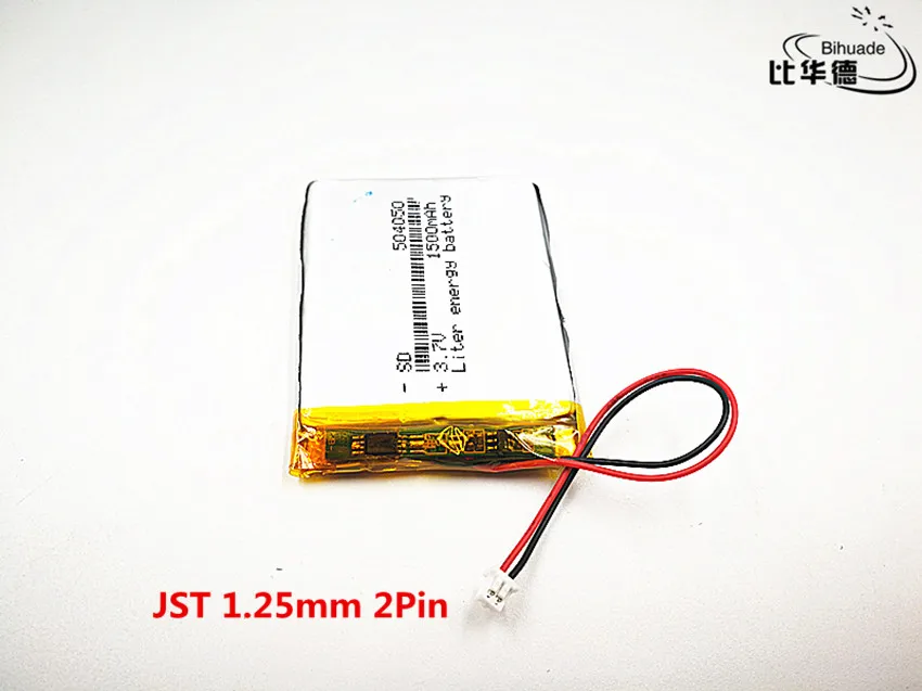 

5pcs/lot Polymer lithium Lipo battery 3.7V 1500mah 504050 JST 1.25mm customized CE FCC ROHS MSDS quality certification
