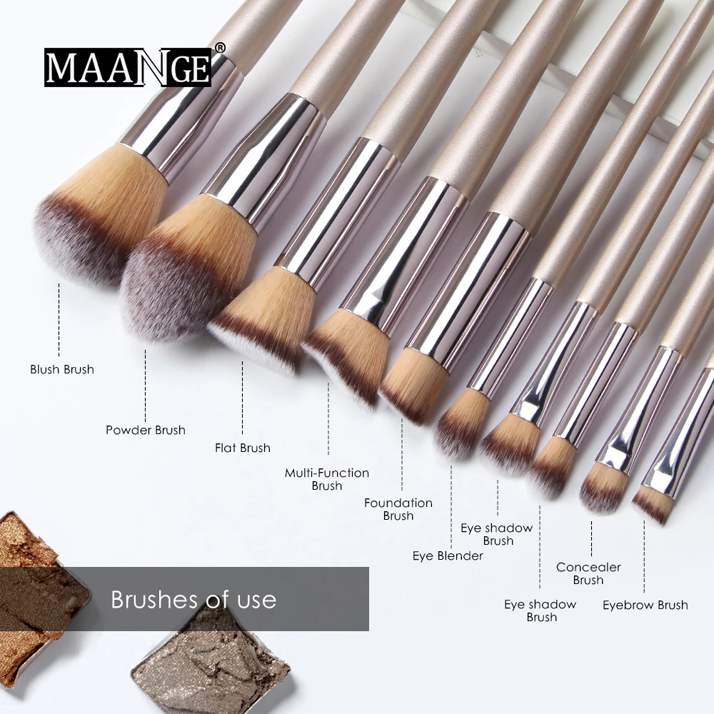 MAANGE набор кистей для макияжа 10 шт./компл. пудра румяна тени век подводка глаз
