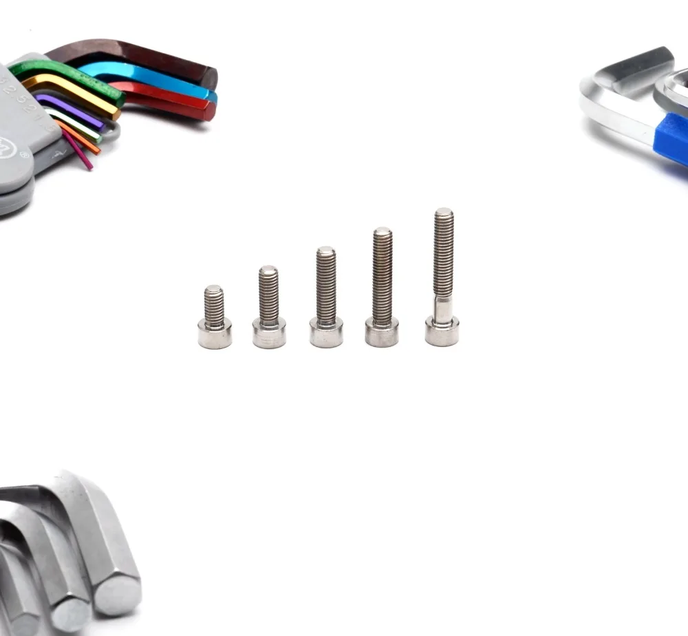 

Free Shipping TonKing Titanium Screws GR5 Fastener Metric Titanium M5 Hexagon socket bolts 10 pcs/lot