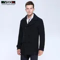 Мужские пальто высокого качества,,, модные мужские пальто, куртка из искусственной кожи, короткие кожаные куртки с воротником из меха енота