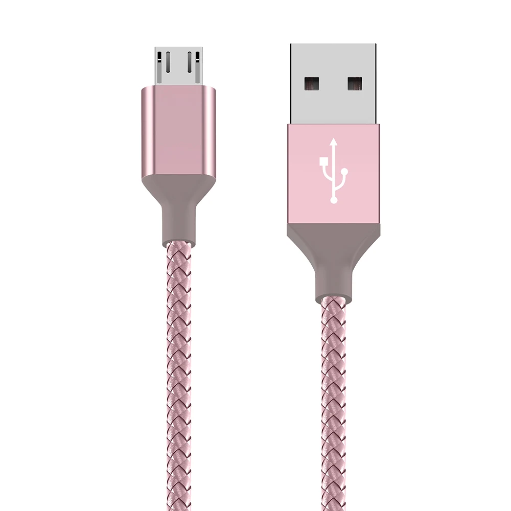 Провод передачи данных для зарядки Micro USB кабель 1 м 2 м 3 м быстрое зарядное устройство для телефона шнур для Xiaomi Redmi Note 4X5 6 Pro huawei Honer 8X9 Lite - Цвет: Pink