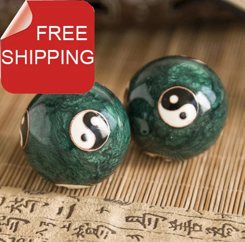 50 мм 40 китайские шарики baoding cloisonne маленький Taichi дизайн в нескольких цветах. Chime