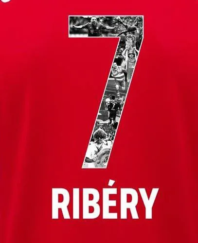 RIBERY 7 Специальное предложение для Robben Nameset Ribery Nameset Флокирование печать футбольная нашивка значок - Color: RIBERY 7