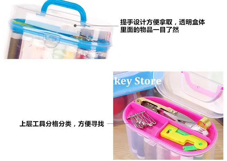 Новинка Лидер продаж Портативный Мини Путешествия PP коробка для шитья с Цвет