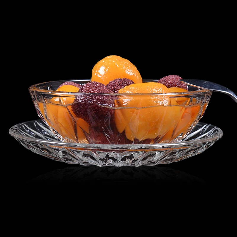 Импортная стеклянная миска без свинца для океана бриллиантовая тарелка фруктов