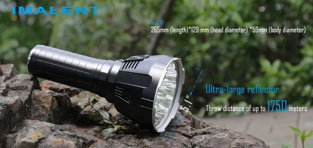 IMALENT R90TS светодиодный фонарик CREE XHP35 HI светодиодный s 36000лм мощный фонарик с O светодиодный дисплей для поисково-спасательных работ